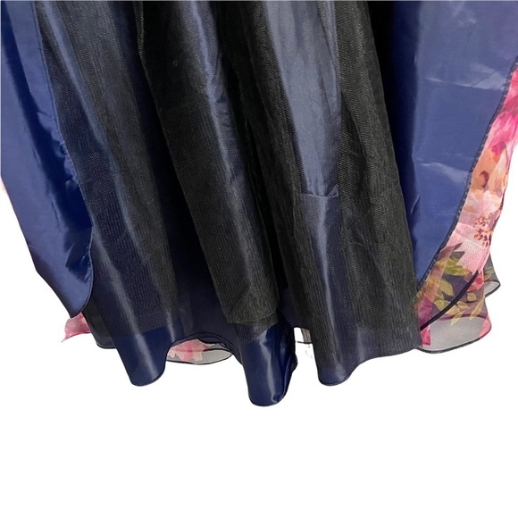 ELIZA J COLD SHOULDER FLORAL ORGANZA MAXI DRESS GOWN - Picture 11 of 15